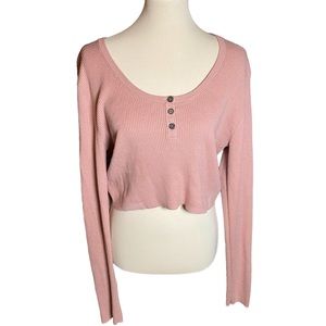 American Eagle Long-Sleeve Crop Top